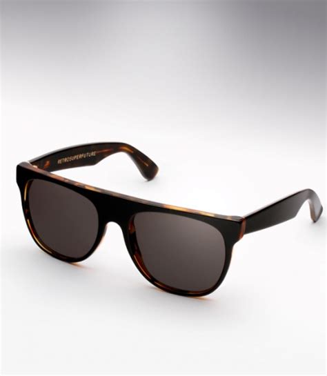 Super Flat Top Black Havana Sunglasses