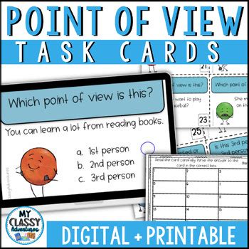 Point Of View Task Cards By MyClassyAdventures TPT