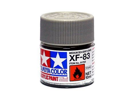 2x Tamiya Color Acrylic Paint XF 83 Medium Sea Gray RAF Net 10ml