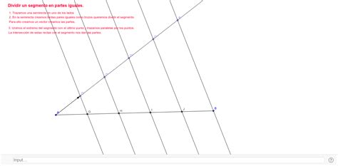 Dividir Un Segmento En Partes Iguales Geogebra