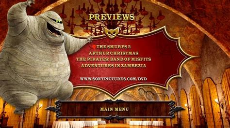 Hotel Transylvania 2012 Dvd Movie Menus