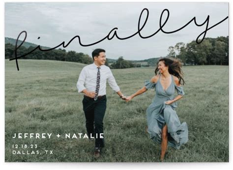 Finally Getting Married Customizable Foil Pressed Save The Date