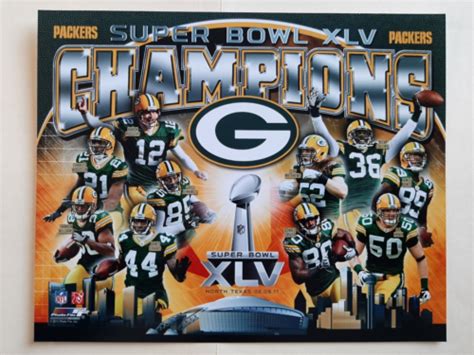 Green Bay Packers Super Bowl Xlv Champions Photo Ebay