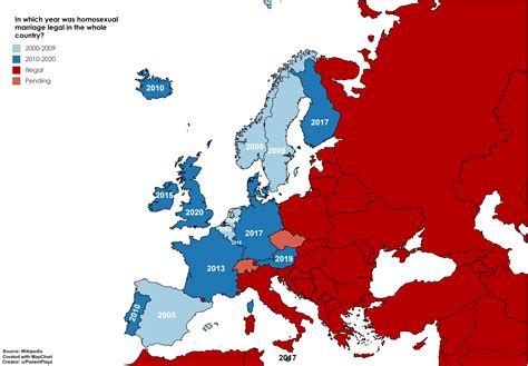 Legalization of Homosexual Marriage in Europe : r/europe