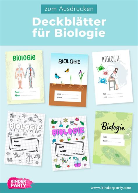 Biologie Deckblatt Selbst Gestalten PDF Vorlagen Zum Ausdrucken