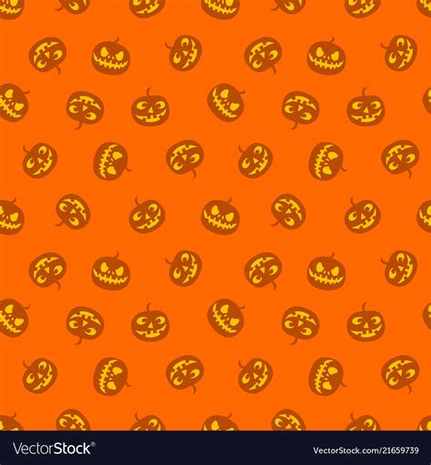 Seamless Pattern Of Pumpkins Halloween Royalty Free Vector