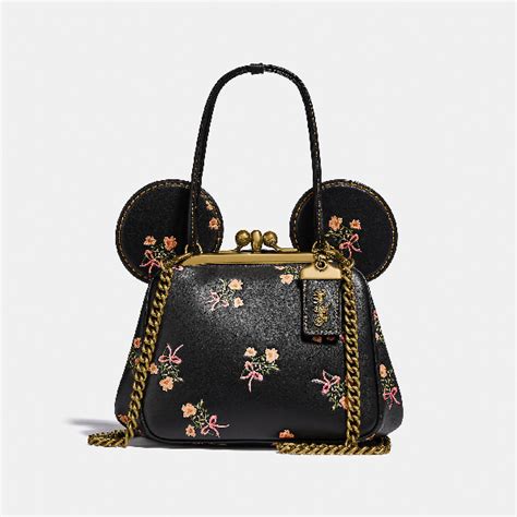 Coach Disney X Minnie Mouse Kisslock Bag In Brassblack Modesens