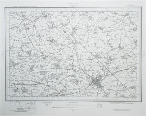 Antique Map Of Swindon