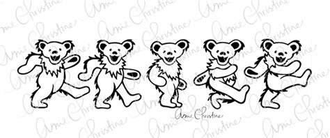 Grateful Dead Skull Dancing Bears SVG Digital Download Cricut - Etsy UK