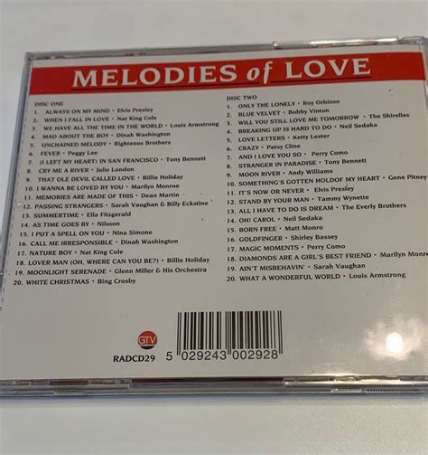 Melodies Of Love 2 Cd 40 Timeless Love Songs 興趣及遊戲 音樂樂器 And 配件 音樂與媒體