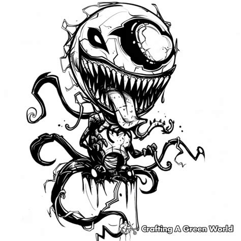 Symbiote Coloring Pages Free And Printable