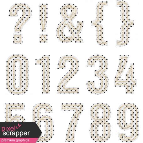 Basic Alphas Kit 1 Alpha 53 Polka Dots Numbers Graphic By Marisa