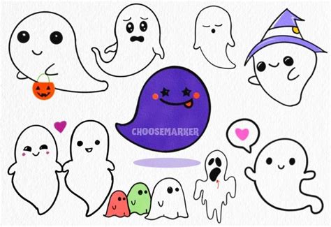 Easy And Cute Ghost Boo Drawing Ideas Halloween Special