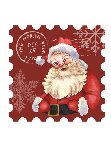 Santa Stamps Printable Creating Through Chaos