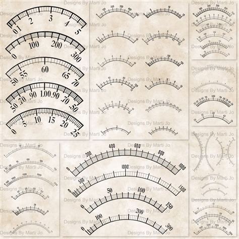 Marques De Jauge Analogiques Vintage Imprimables Fichiers Et Png De