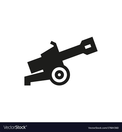 Cannon Icon On White Background Royalty Free Vector Image