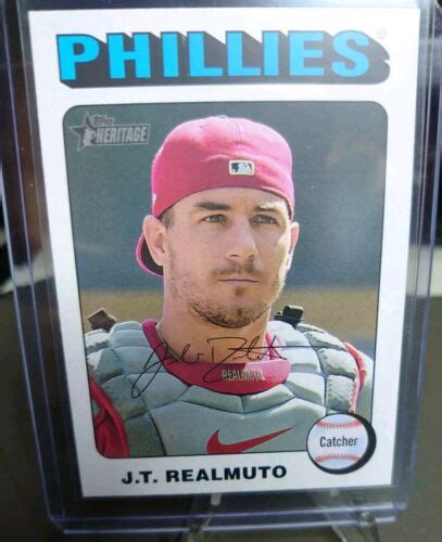 Topps Heritage Jt Realmuto White Border Parallel Ebay