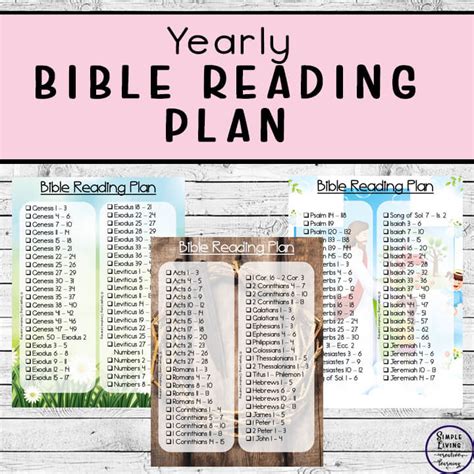 Yearly Bible Reading Plan Printable