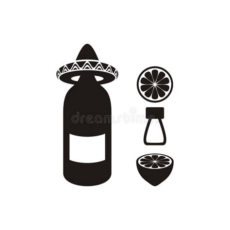 Tequila Con El Limón Y La Sal Stock De Ilustración Ilustración De