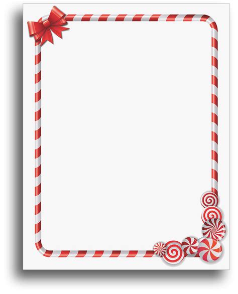 Candy Cane Border Desktop Supplies