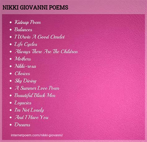 Nikki Giovanni Winter Poems