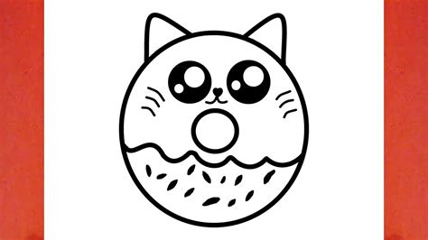 How To Draw A Cute Donut Cat Youtube