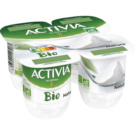 Yaourt Au Bifidus Nature Bio Activia X G La Belle Vie