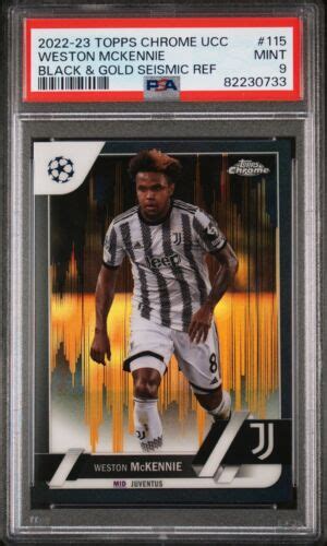 2022 23 Weston McKennie Topps Chrome Black Gold Seismic Juventus 22