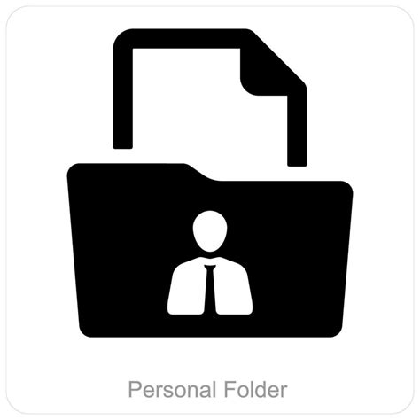 Personal Folder and folder icon concept 25903316 Vector Art at Vecteezy