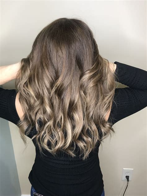 Brunette Balayage Hair Painting Shadow Root Wavy Aveda Cherry Almond