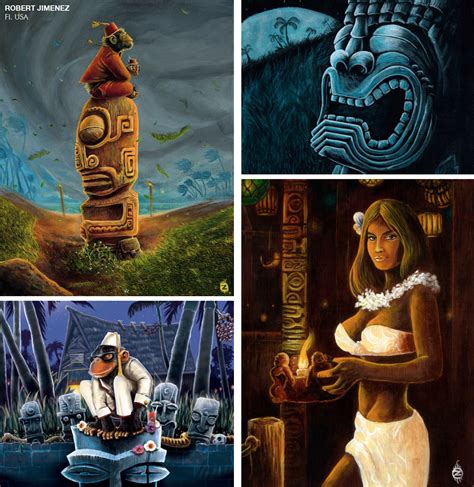 The Tiki Collection 100 Pages Of Tiki Inspired Artwork Artwork Tiki Art