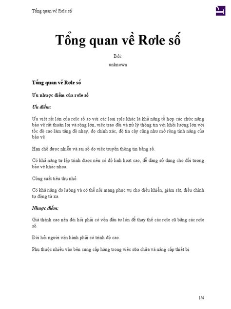 Pdf Tổng Quan Về Rơle Số Dokumen Tips