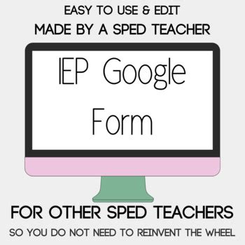 Parent Input Form IEP By Live Laugh Teach SPED TPT