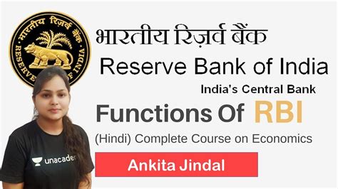 Rbi And It S Functions Indian Economy For Upsc Cse 2020 2021 Sri Ram Ias Ankita Jindal