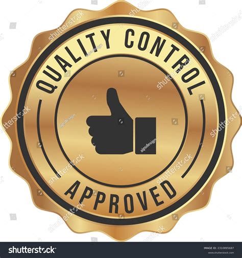 Quality Control Approved Stamp Badge Icon Stock Vector Royalty Free