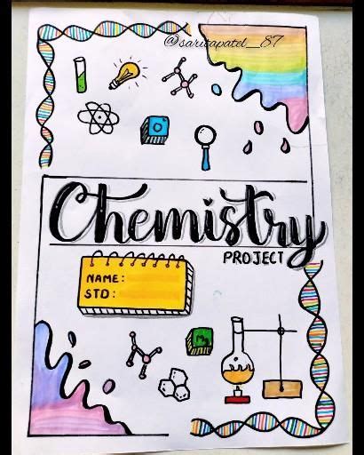 Front Page Cover Of Chemistry Project School Book Covers Creative School Project Ideas