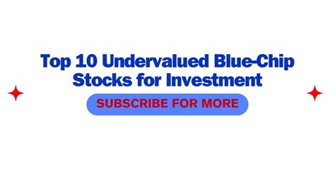 Top Undervalued Blue Chip Stocks For Investment Stock Youtube