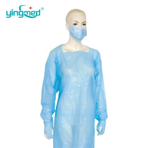 Cpe Coat Gown Disposable Cpe Isolation Gown Medical Disposable Hospital