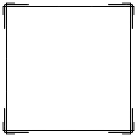 Black Square Frame Vector Frames Square Borders Png And Vector With