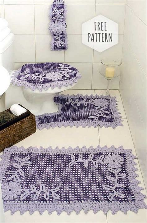 Free Crochet Bathroom Set Patterns Diyncrafty