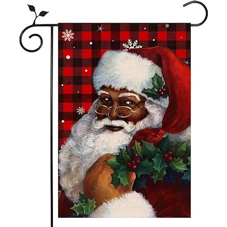 Amazon Nepnuser African American Merry Christmas Garden Flag