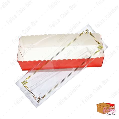 Jual BOX BOLU GULUNG TUTUP MIKA 30X10X8 CM Isi 10 Pcs DUS BOLU GULUNG