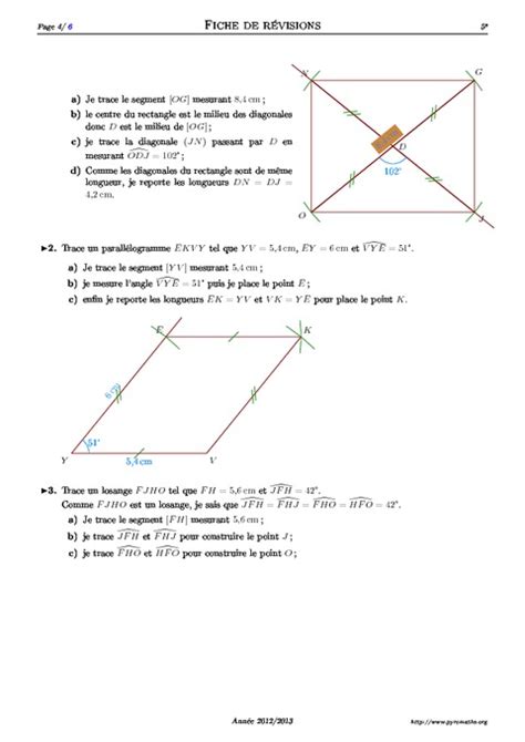 Construction De Parall Logrammes Me Exercices Corrig S