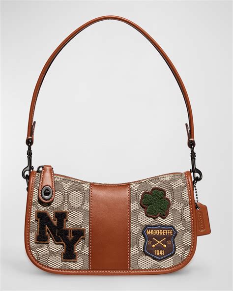 Coach Swinger Signature Jacquard Shoulder Bag Neiman Marcus