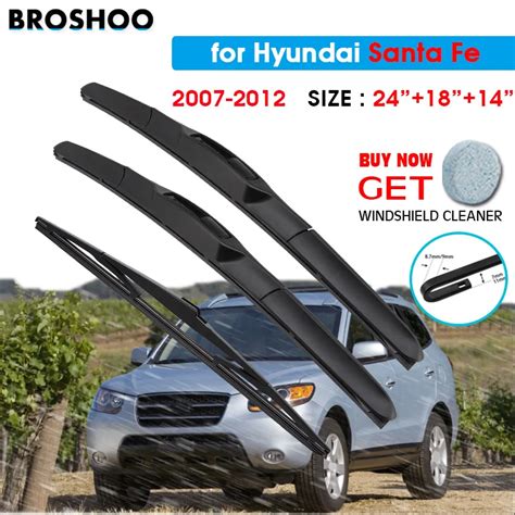 Wiper Front Rear Wiper Blades Set For Hyundai Santa Fe 2007 2008 2009