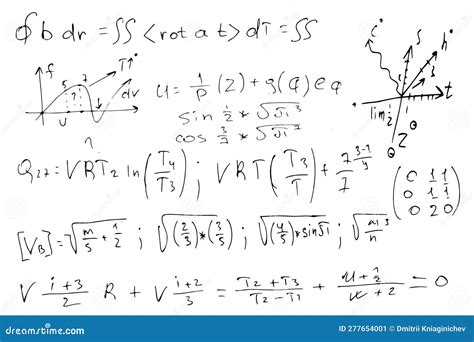 Mathematical Scientific Formulas And Expressions Educational Vector