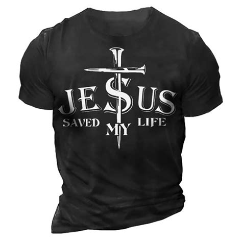 Vintage Jesus Christ Men S T Shirts 3d Harajuku Print Crucifix T Shirt