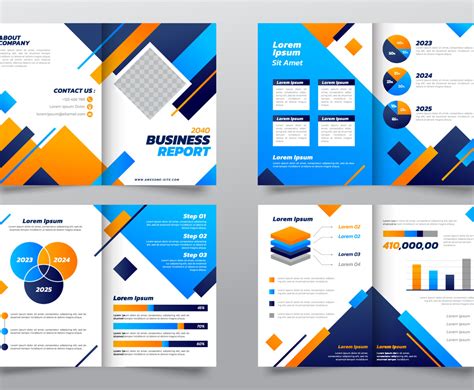 Business Report Design Template Vector Art & Graphics | freevector.com