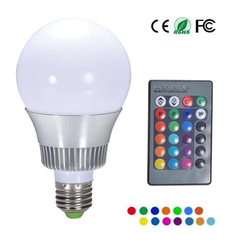 Pc Rgb Led Bulb E Led Lamp Ac V V V Rgb Spotlight W W