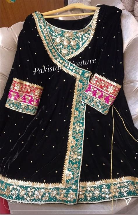 Traditional Style Angrakha Frock Design Angrakha Dress Shirt Kurti